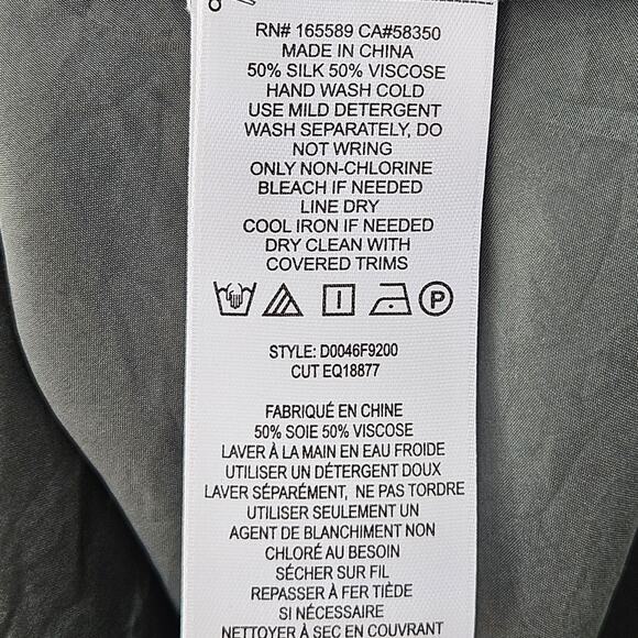 EQUIPMENT Femme Aurore Crinkle Wrap Dress Castor Grey Size 6 NEW - Picture 10 of 13